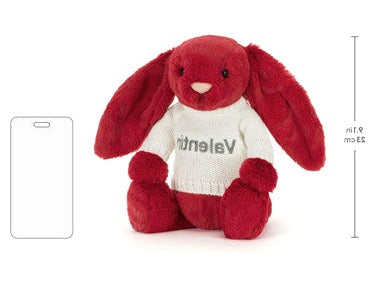 Bashful Luxe Bunny Scarlett with Personalised Cream Jumper