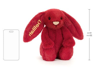 Personalised Bashful Luxe Bunny Scarlett Medium