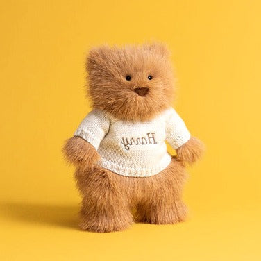 Bartholomew Bear Bouffant with Personalized Cream Jumper