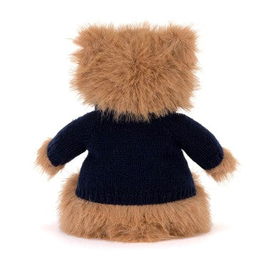 Bartholomew Bear Bouffant with Personalized Navy Jumper
