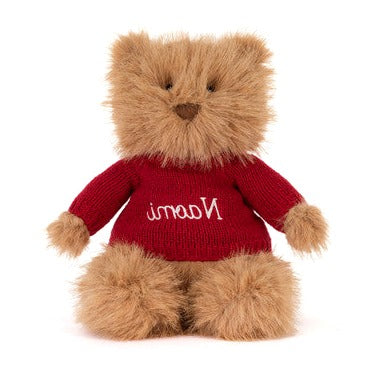 Bartholomew Bear Bouffant with Personalized Red Jumper