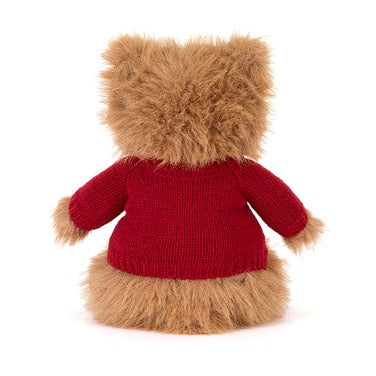Bartholomew Bear Bouffant with Personalized Red Jumper