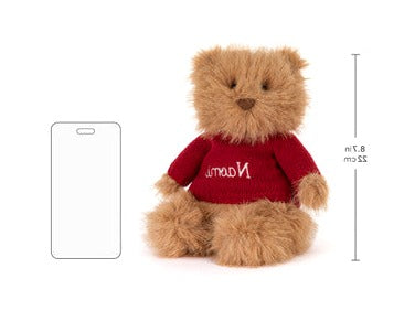 Bartholomew Bear Bouffant with Personalized Red Jumper