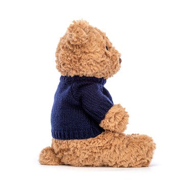 Bartholomew Bear with Personalised Navy Jumper
