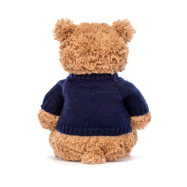 Bartholomew Bear with Personalised Navy Jumper