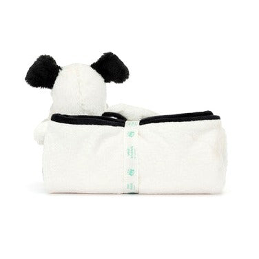 Bashful Black & Cream Puppy Blankie