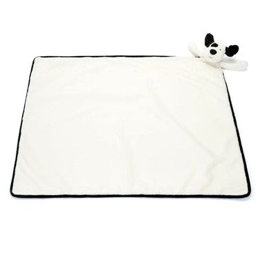 Bashful Black & Cream Puppy Blankie