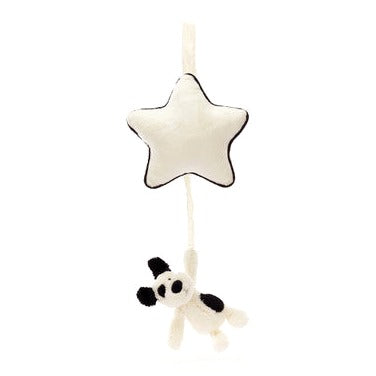 Bashful Black & Cream Puppy Musical Pull