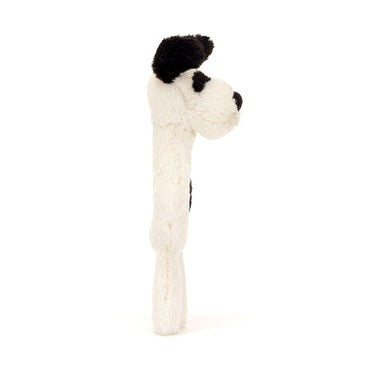 Bashful Black & Cream Puppy Ring Rattle