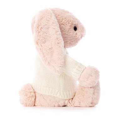 Bashful Blush Bunny with Personalised Cream Jumper