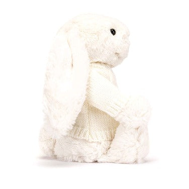 Bashful Cream Bunny with Personalised Cream Jumper