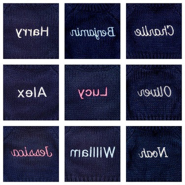 Bashful Cream Bunny with Personalised Navy Jumper