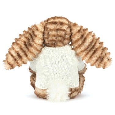 Bashful Luxe Bunny Juniper with Personalised Cream Jumper