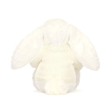 Bashful Luxe Bunny Luna with Personalised Cream Jumper