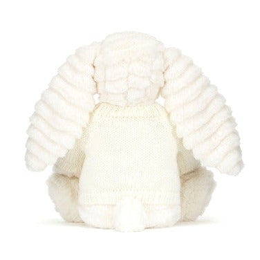 Bashful Luxe Bunny Nimbus with Personalised Cream Jumper