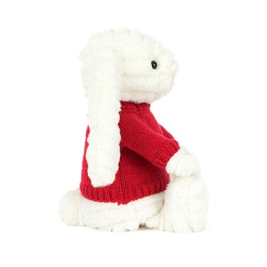Bashful Luxe Bunny Nimbus with Personalised Red Jumper