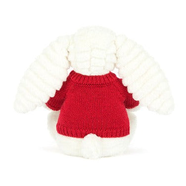 Bashful Luxe Bunny Nimbus with Personalised Red Jumper