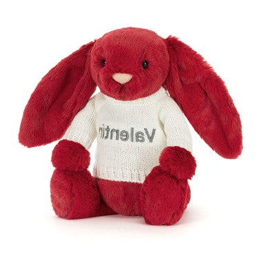 Bashful Luxe Bunny Scarlett with Personalised Cream Jumper