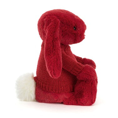 Bashful Luxe Bunny Scarlett with Personalised Red Jumper