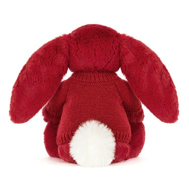 Bashful Luxe Bunny Scarlett with Personalised Red Jumper