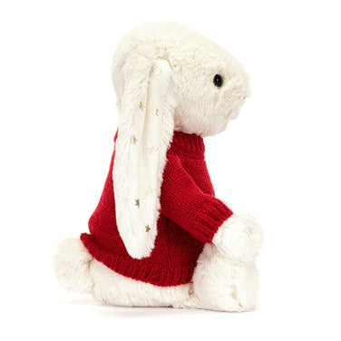 Bashful Twinkle Bunny with Personalised Red Jumper