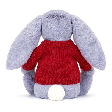 Bashful Viola Bunny with Personalised Red Jumper