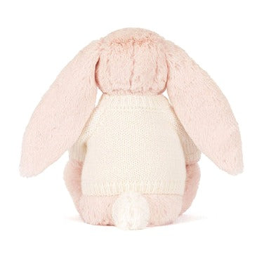 Blossom Blush Bunny 'Cherry' with Personalised Cream Jumper