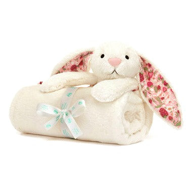 Blossom Cream Bunny 'Berry' Blankie
