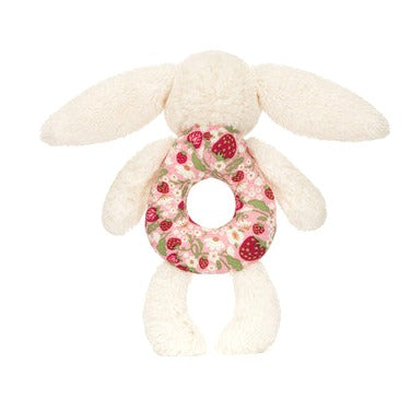 Blossom Cream Bunny 'Berry' Ring Rattle