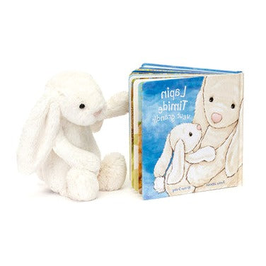 Lapin Timide Veut Grandir Livre and Bashful Cream Bunny Medium