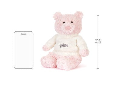 Leola Bear with Personalized Cream Jumper