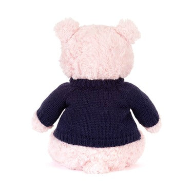 Leola Bear with Personalised Navy Jumper