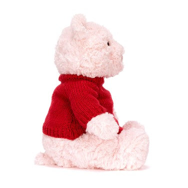 Leola Bear with Personalised Red Jumper