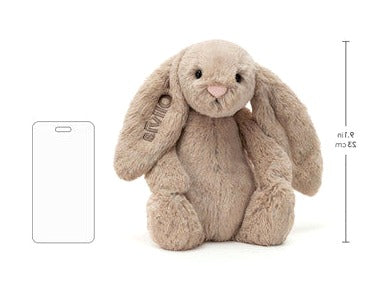Personalised Bashful Beige Bunny Medium