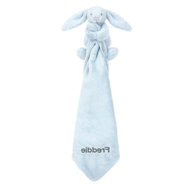 Personalised Bashful Blue Bunny Soother