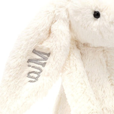 Personalised Bashful Cream Bunny Medium