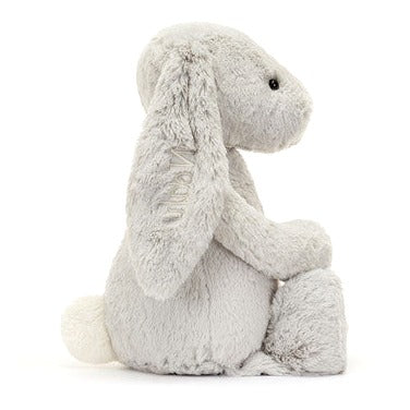 Personalised Bashful Silver Bunny Huge