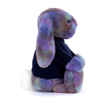Zodihop Luxe Bunny with Personalised Navy Jumper