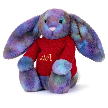 Zodihop Luxe Bunny with Personalised Red Jumper